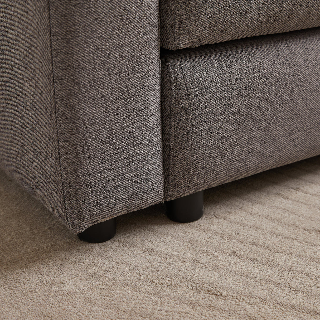 102.2 Inch Combination Modular Sofa with Ottoman Grey