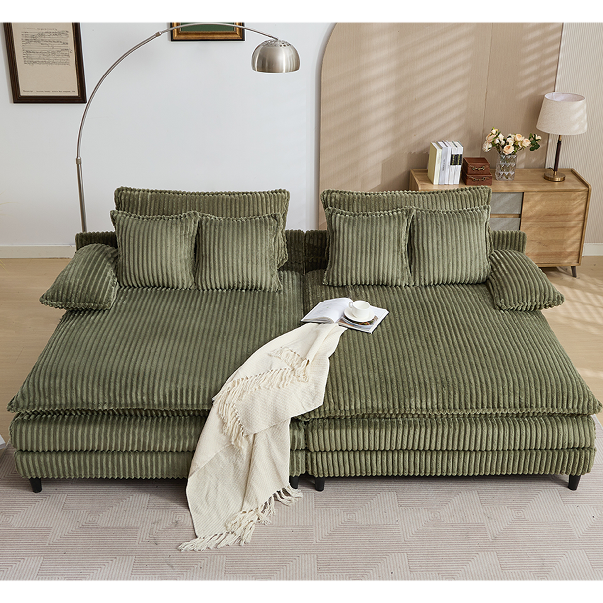 San Jose Four-Position Corduroy Chaise Lounge