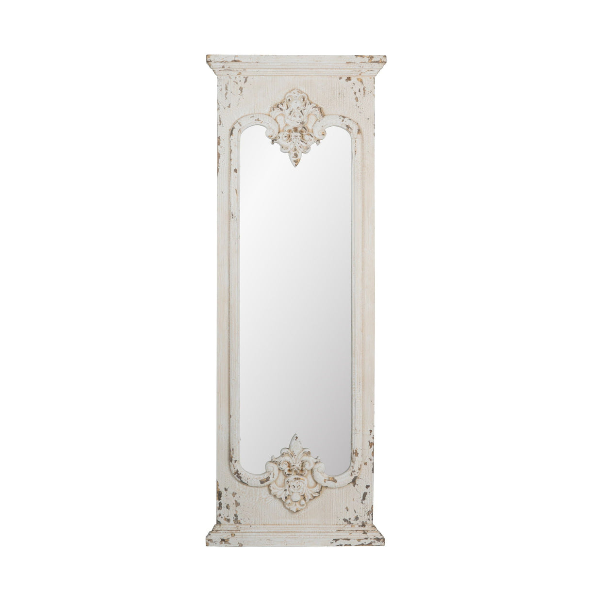 Full Length Mirror With Solid Wood Frame, Floor Mirror For Living Room Bedroom Entryway - White
