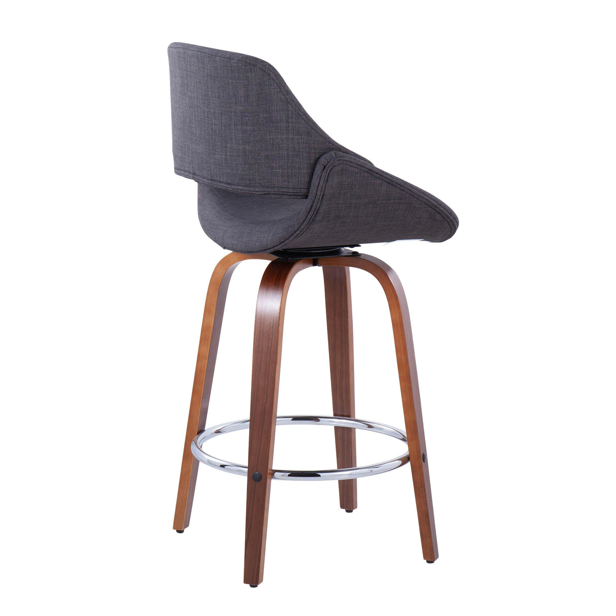 26" Mid-Century Modern Fixed-Height Counter Stool