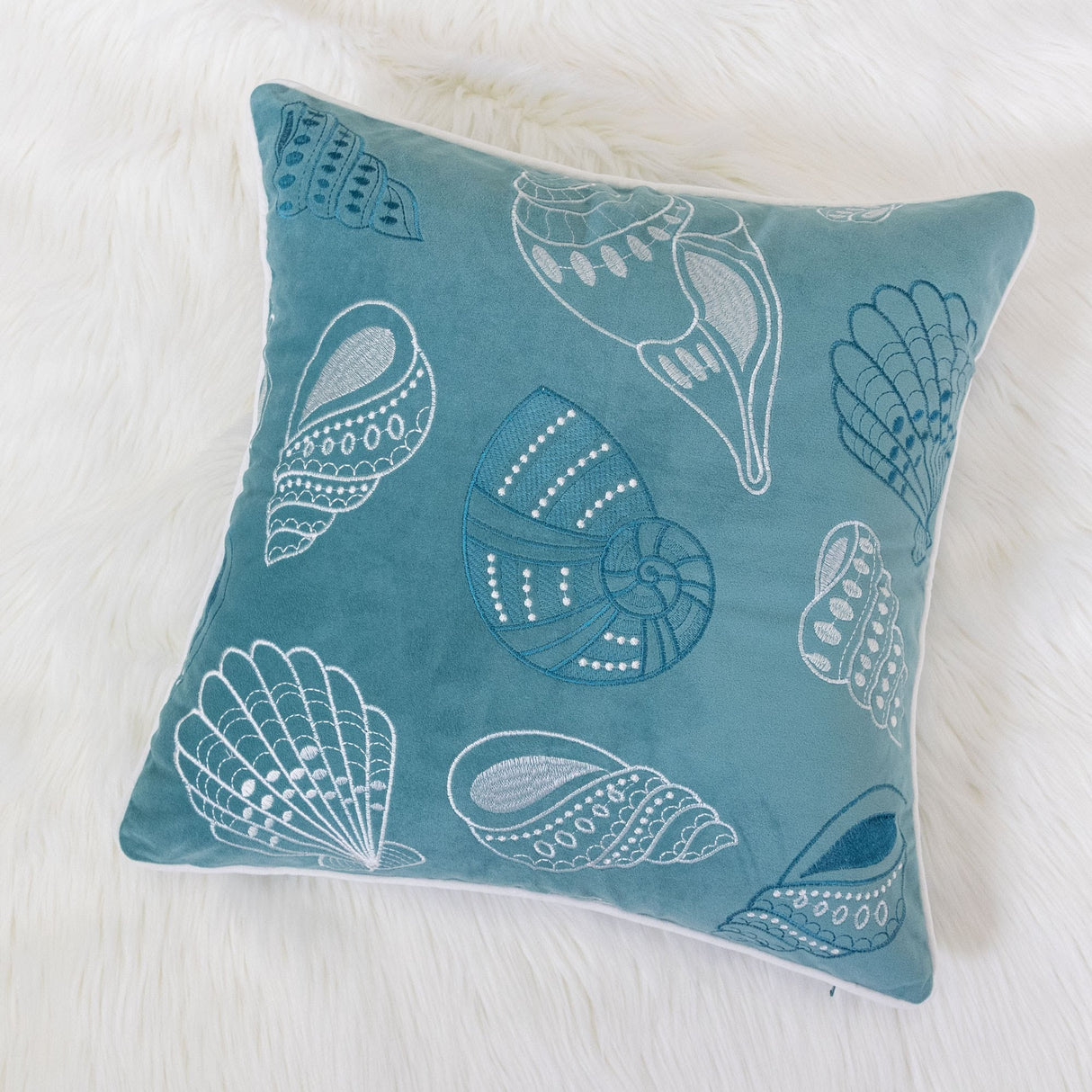 Blue and Spa Seashells Set of 2