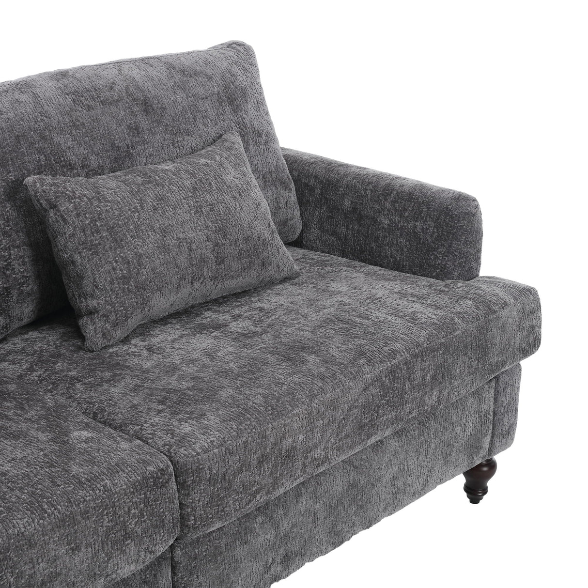 Mid Century Modern Fabric Loveseat Sofa, 2 Seat Upholstered Couch