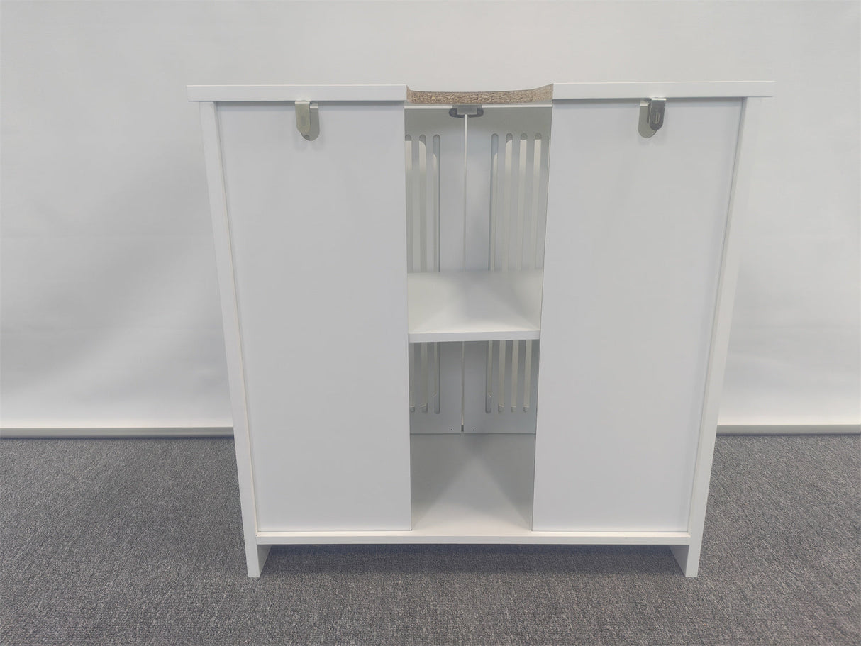 Louvered Double-Door Floor-Standing Bathroom Vanity