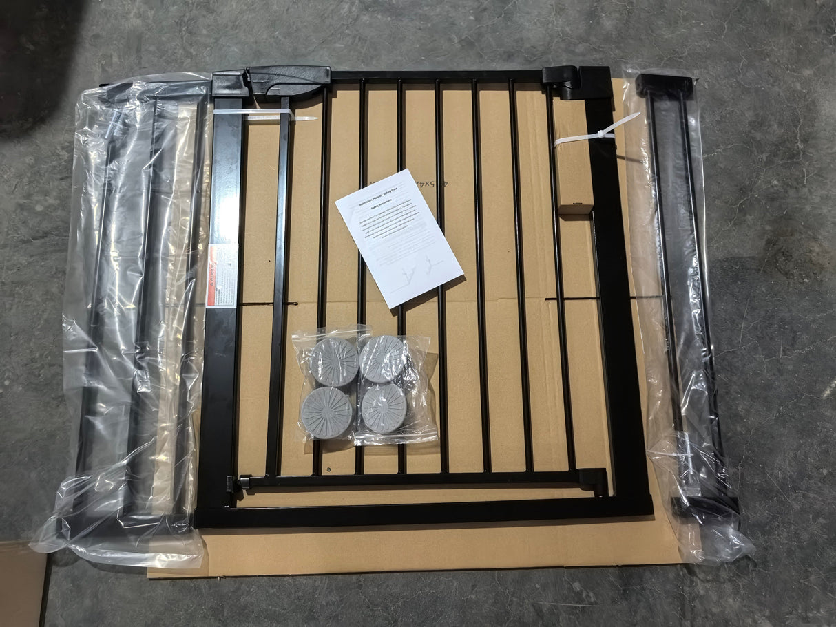 Wide Baby Gate with Wall Protector for Stairs and Doorways
