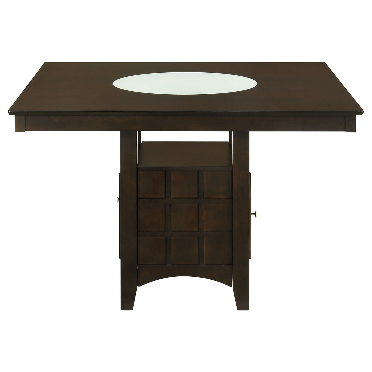 Tolland - Counter Height Dining Table With Storage Pedestal - Cappuccino