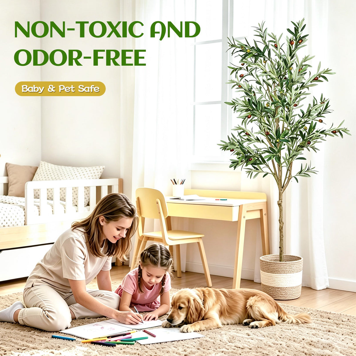 6FT Artificial Olive Tree Indoor Faux Plant