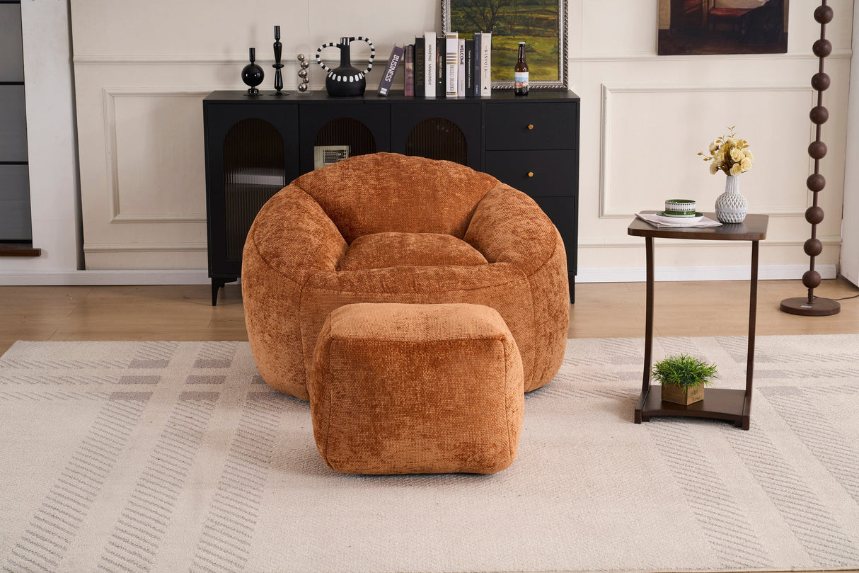 Foam Bean Bag Chairs for Adults and Teens with Ultra Soft Chenille Cover