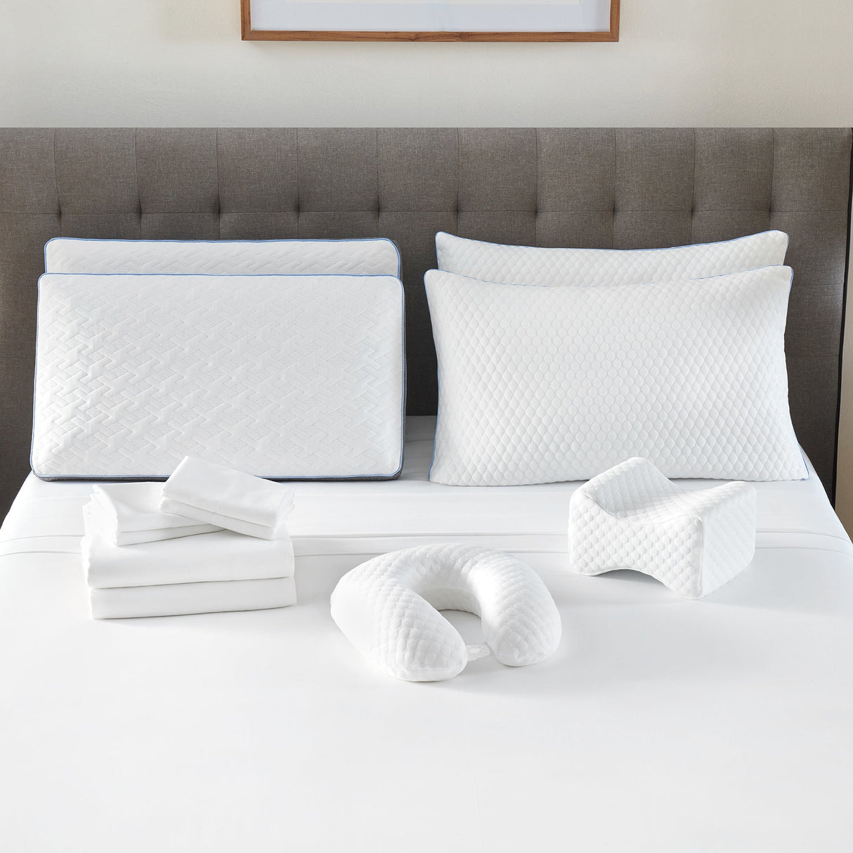 Restonic ComfortCare Hybrid Plush Mattress + 12-Piece Comfort Bedding Pack
