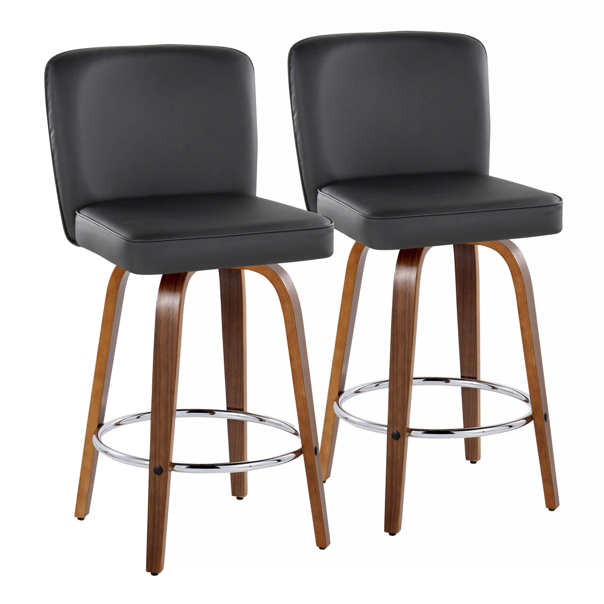 26" Contemporary Fixed-Height Counter Stool with Swivel