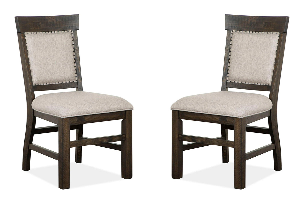Bellamy - Dining Side Chair With Upholstered Seat & Back (Set of 2) - Peppercorn