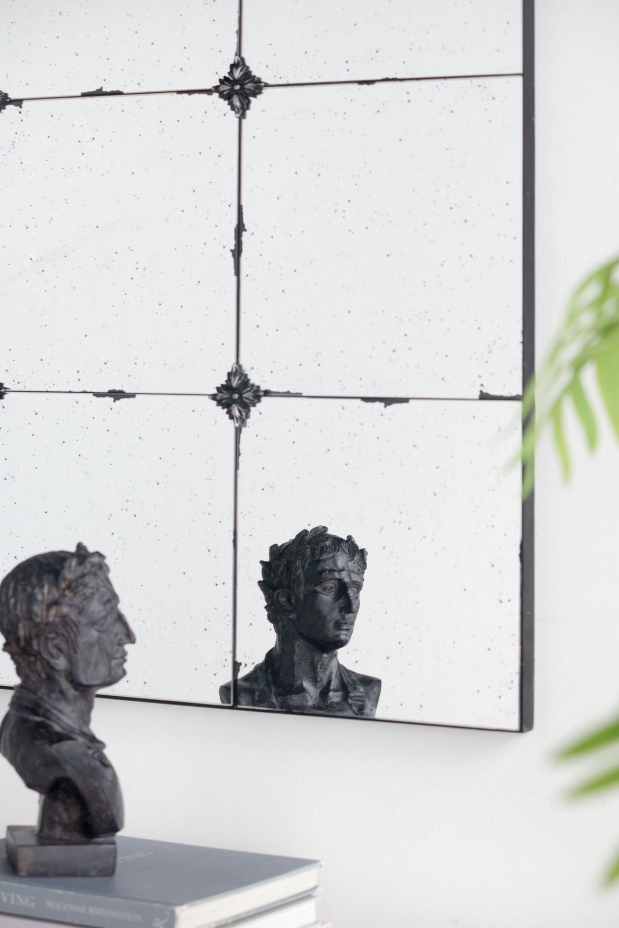 Traditional Decor Style Antique Glass Panel Mirror, Wall Mirror For Bathroom Entryway Console Lean Against Wall