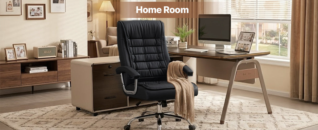 Executive Office Chair - High Back PU Leather Ergonomic Design