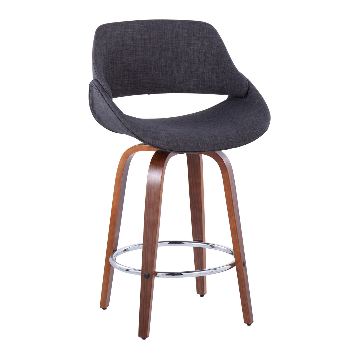 26" Mid-Century Modern Fixed-Height Counter Stool