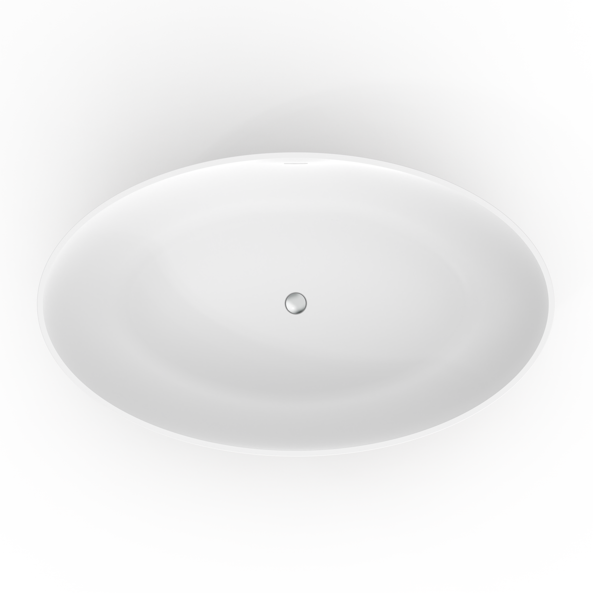 67 Inch Freestanding Solid Surface Soaking Bathtub