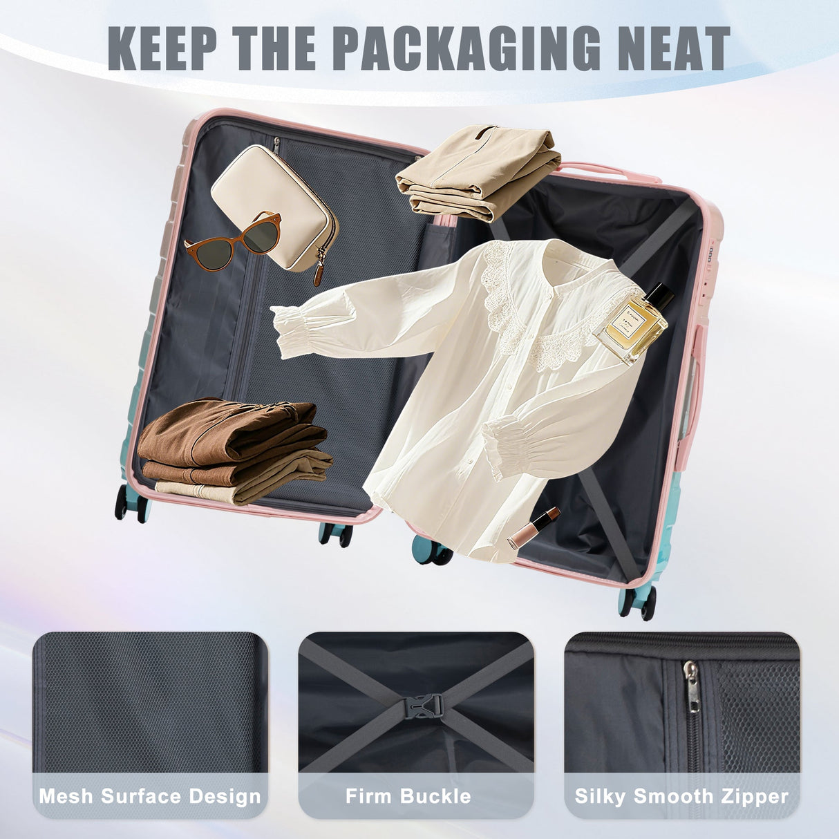 20"/24"/28" 3-Piece Set in Gradient Color Luggage