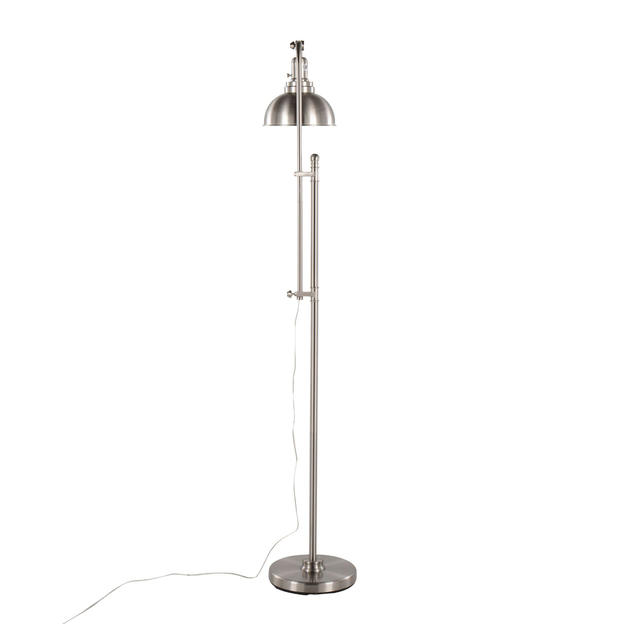 Emery Industrial Floor Lamp in Nickel by LumiSource
