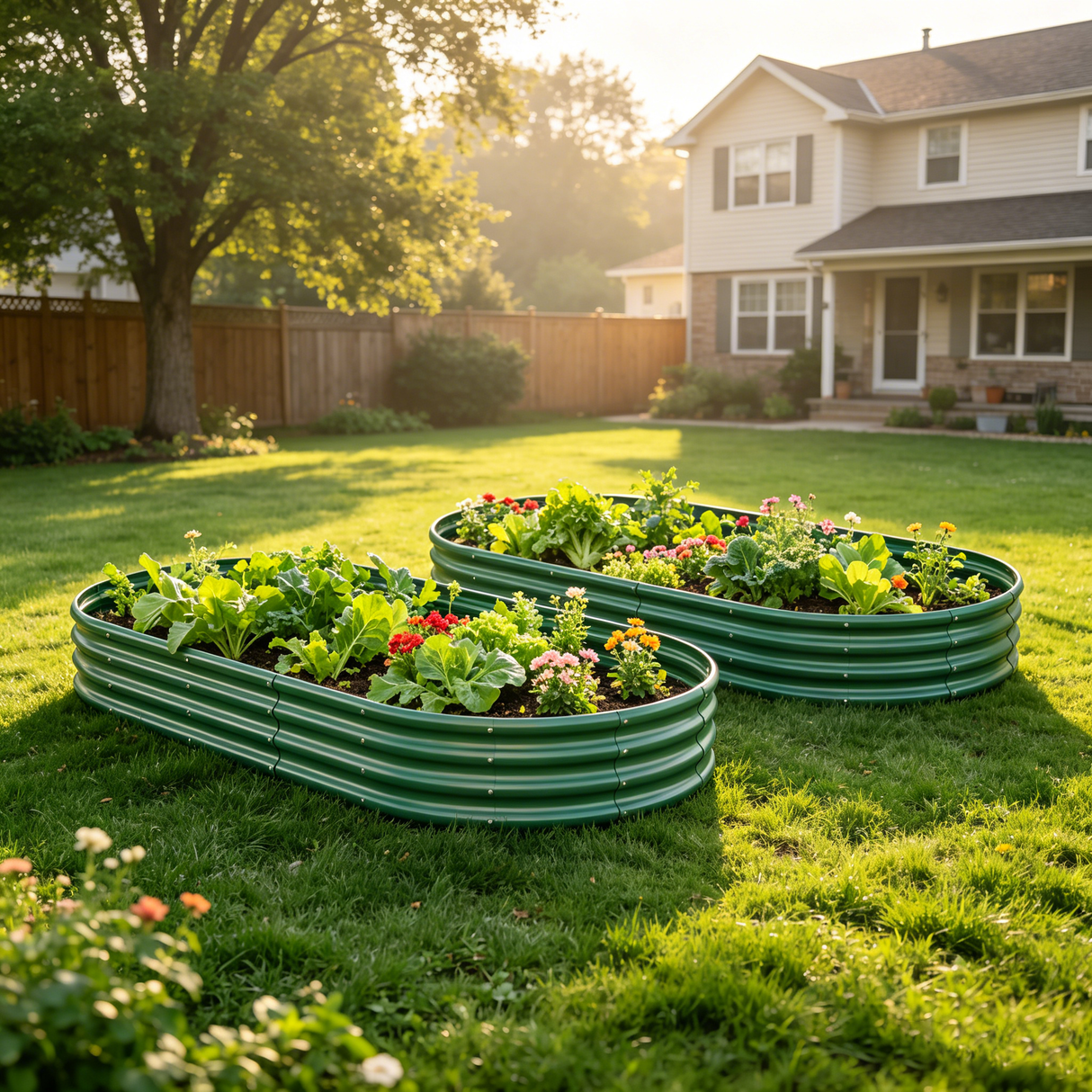 Galvanized Raised Garden Bed 8x4x1ft