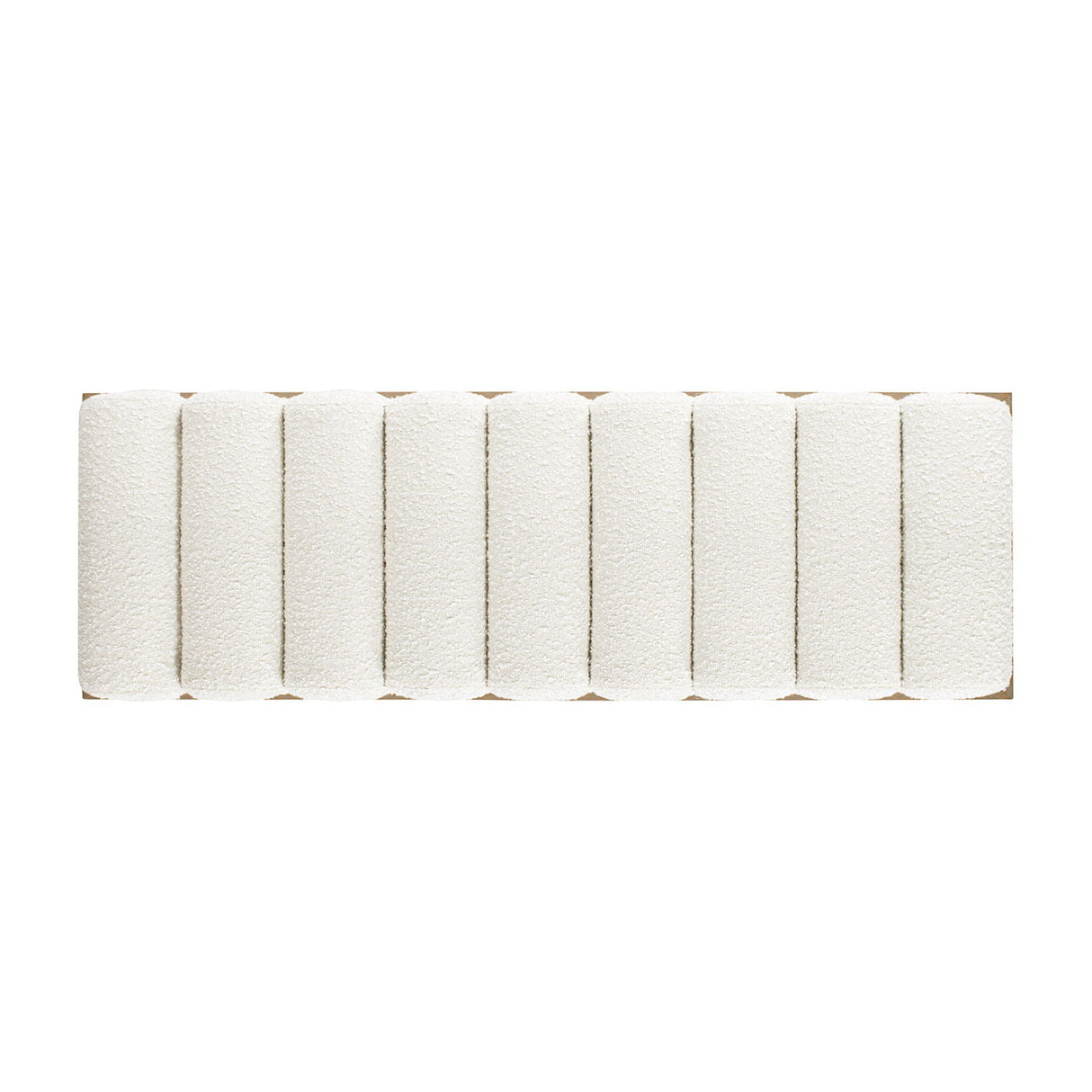 Bella - Upholstered Modern Accent Bench - Ivory White