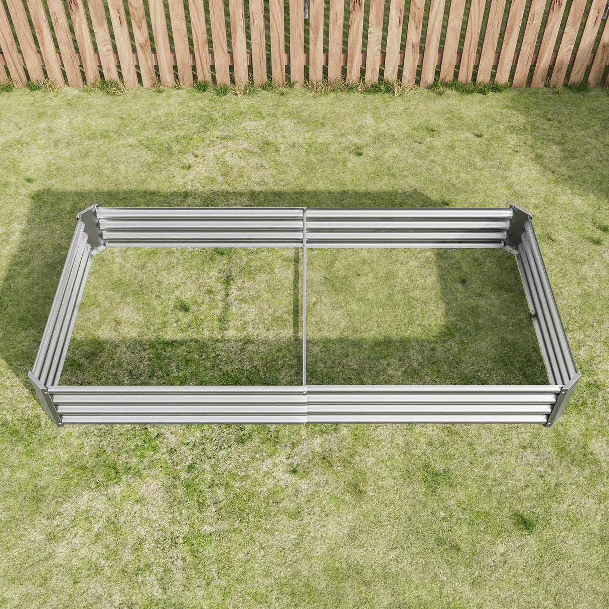 Raised Garden Bed Kit - Metal Raised Bed Garden 7.6x3.7x0.98ft