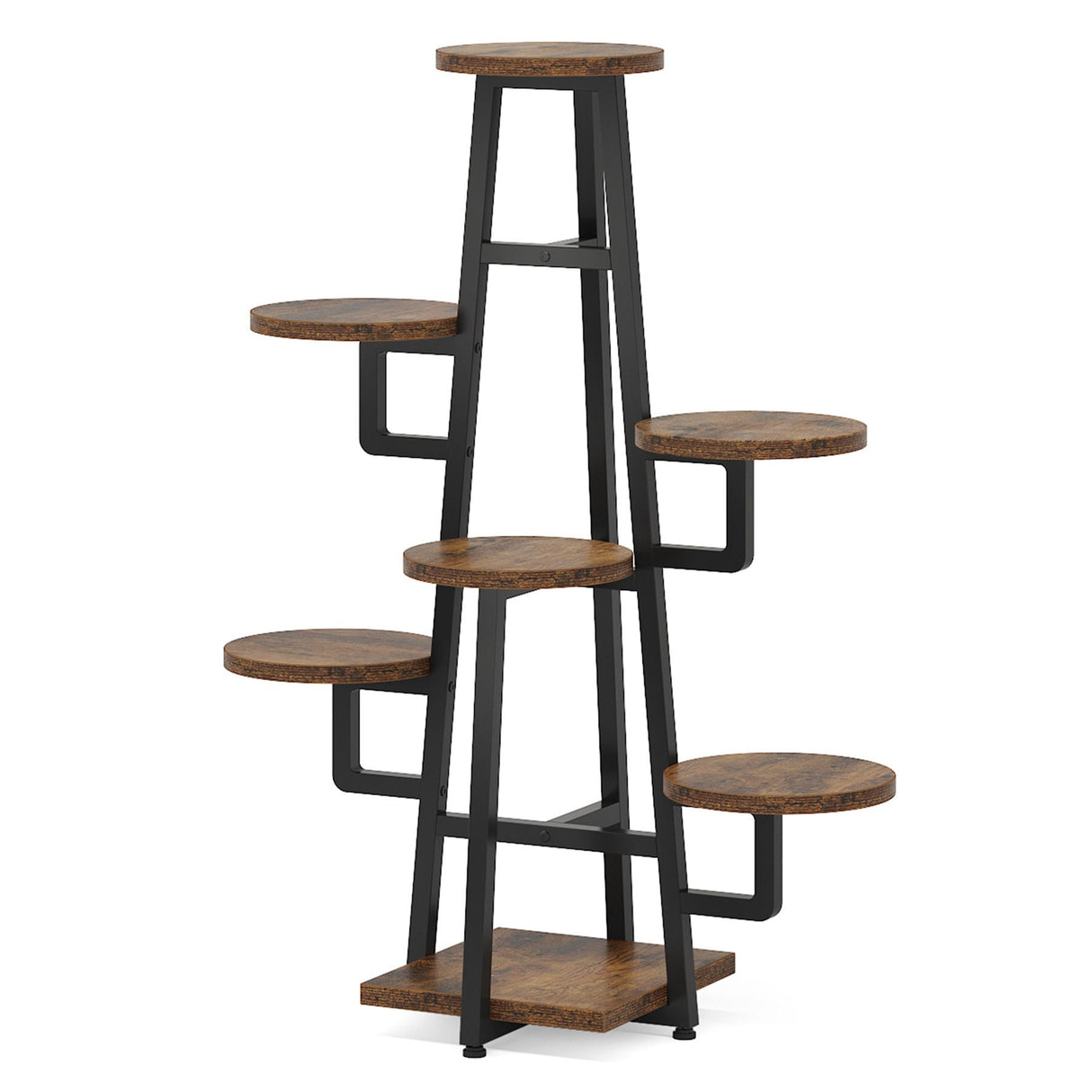 7 Tier Corner Plant Shelf With High Low Design For Living Room