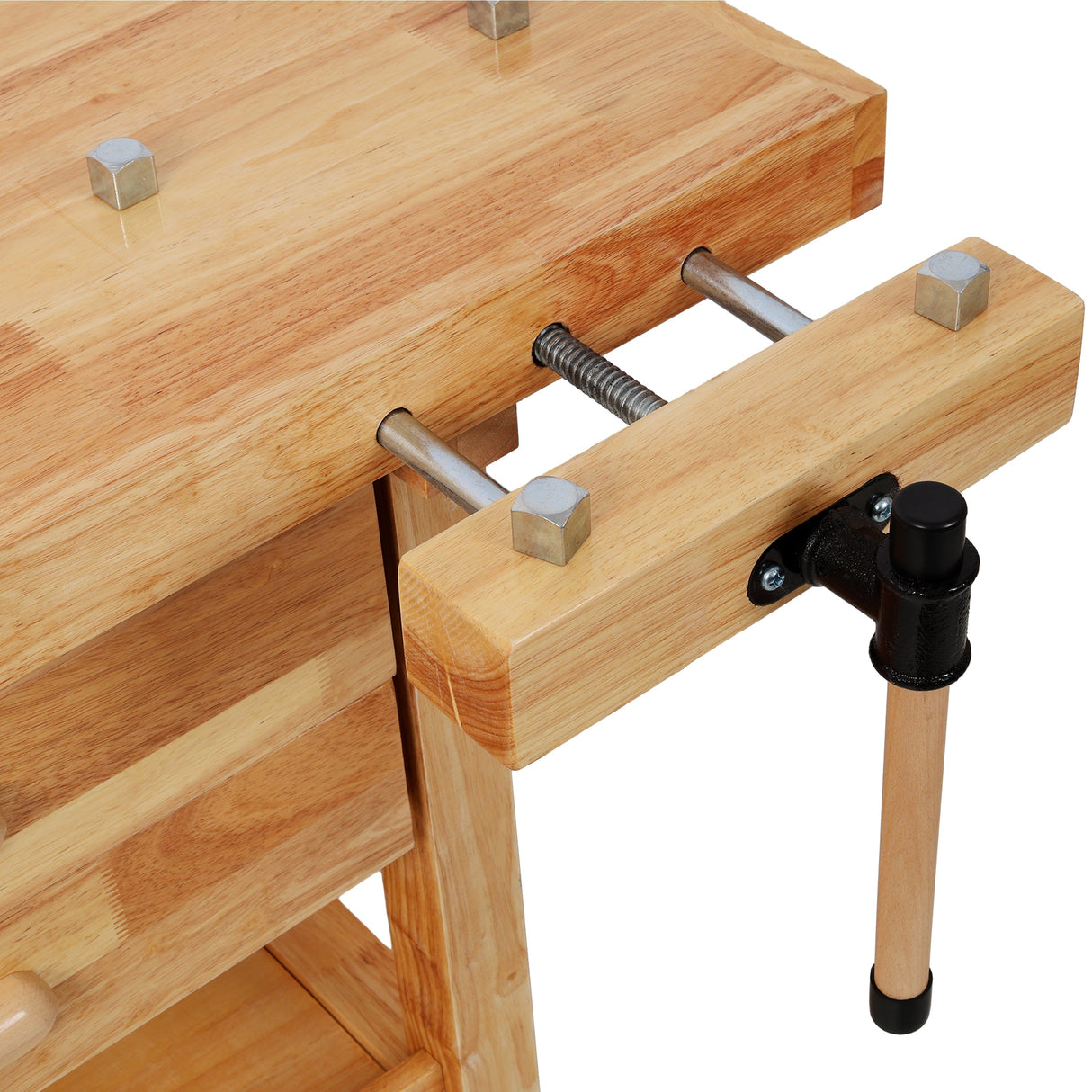 60-Inch Rubber Hardwood Workbench with 4 Drawers