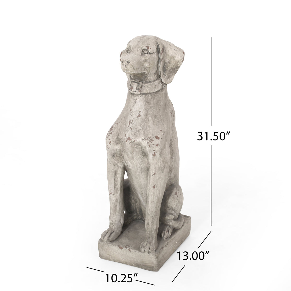 MGO Dog Decor Outdoor Dog Statue, Antique