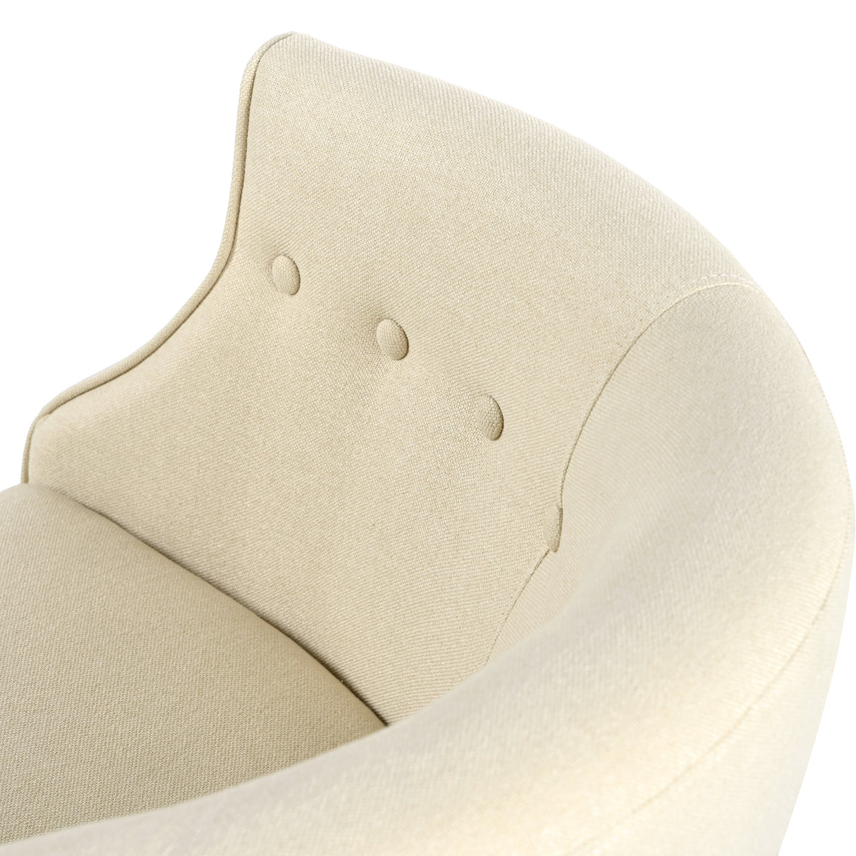 Modern Club Chair with Button-Tufted Back & Tonal Piping
