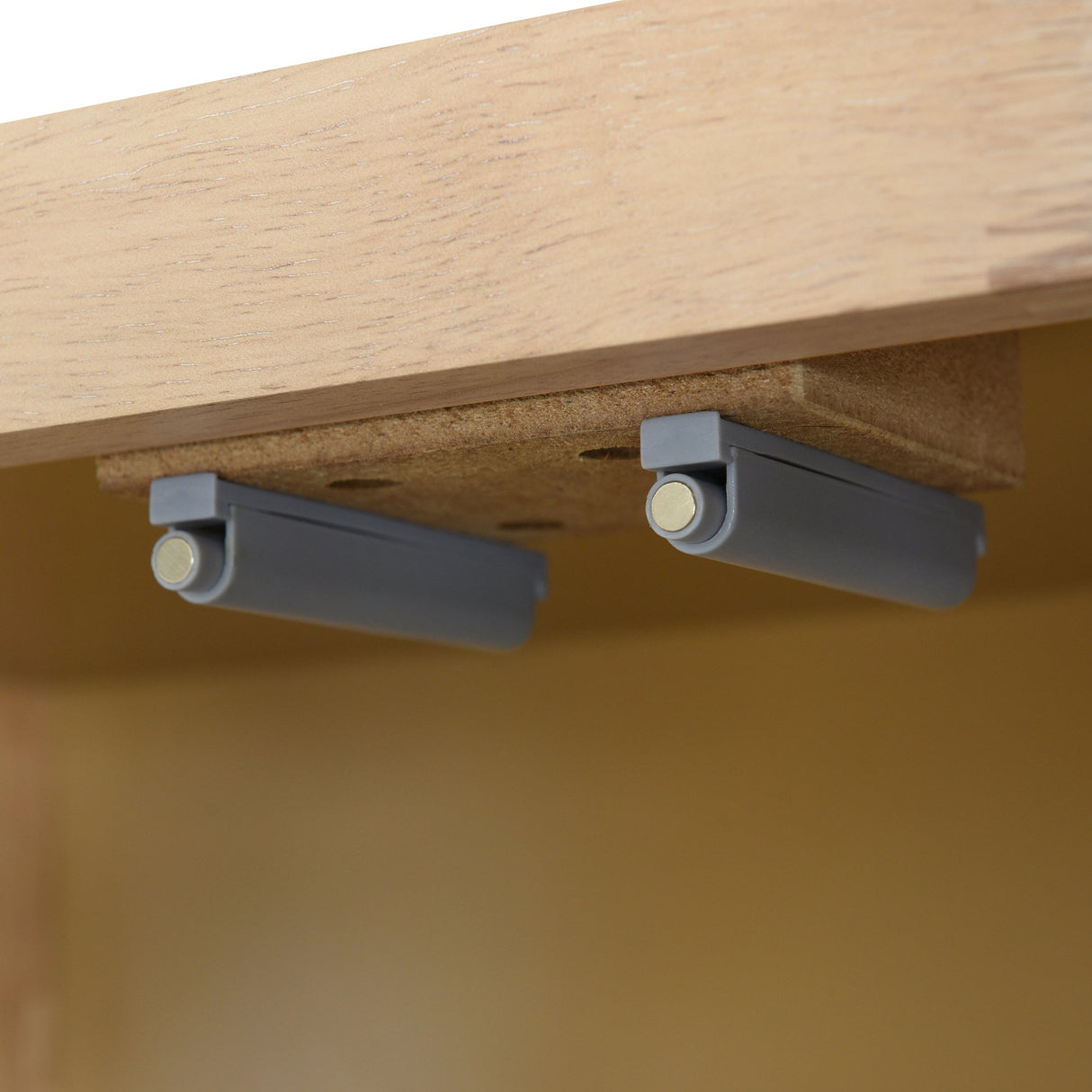 Bohemian Style Rattan Buffet Storage Cabinet with Solid Wood Frame