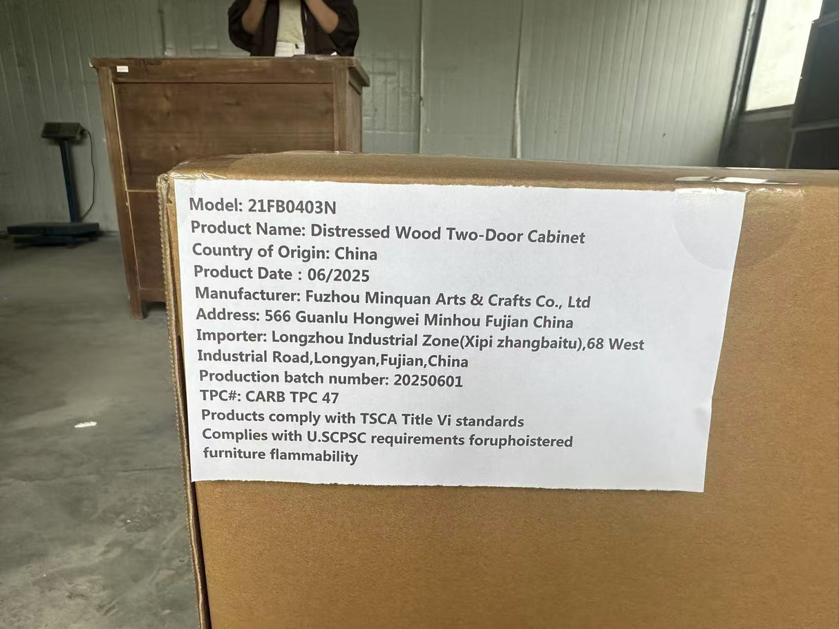 Rustic Natural Aged Brown Solid Wood Transitional Storage Cabinet – 31.89'