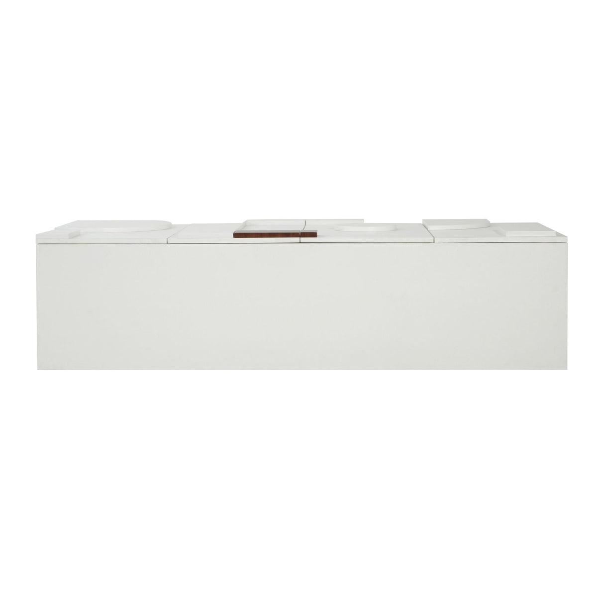 Sideboard Buffet Cabinet Wide Storage Unit With 4 Doors & Adjustable Shelves - White