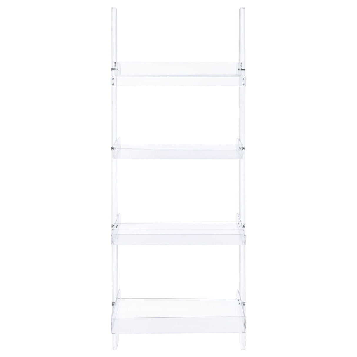 Cimarron - Ladder Bookcase With 4 Shelves - Clear