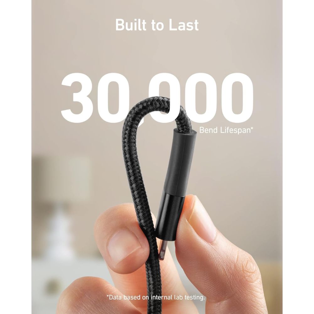 Anker - Powerline+ II USB-A to Lightning Cable 10-ft - Black