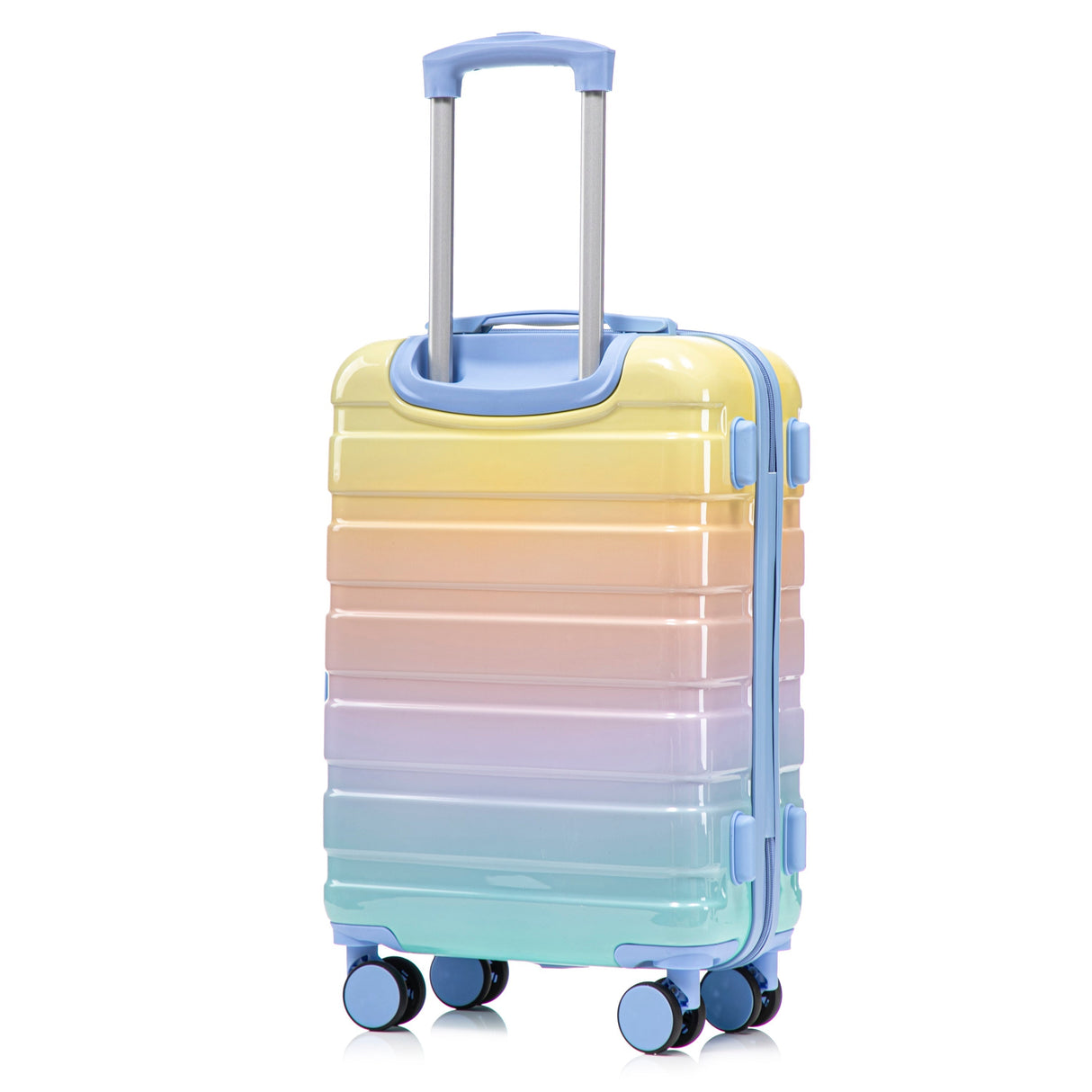 14'/20' 2-Piece PC Spinner Wheel Luggage Set in Gradient Blue and Yellow