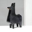 Black-Ribbed-Llama-Sculpture-Aluminum-Table-Décor--4'-x-6.8'-