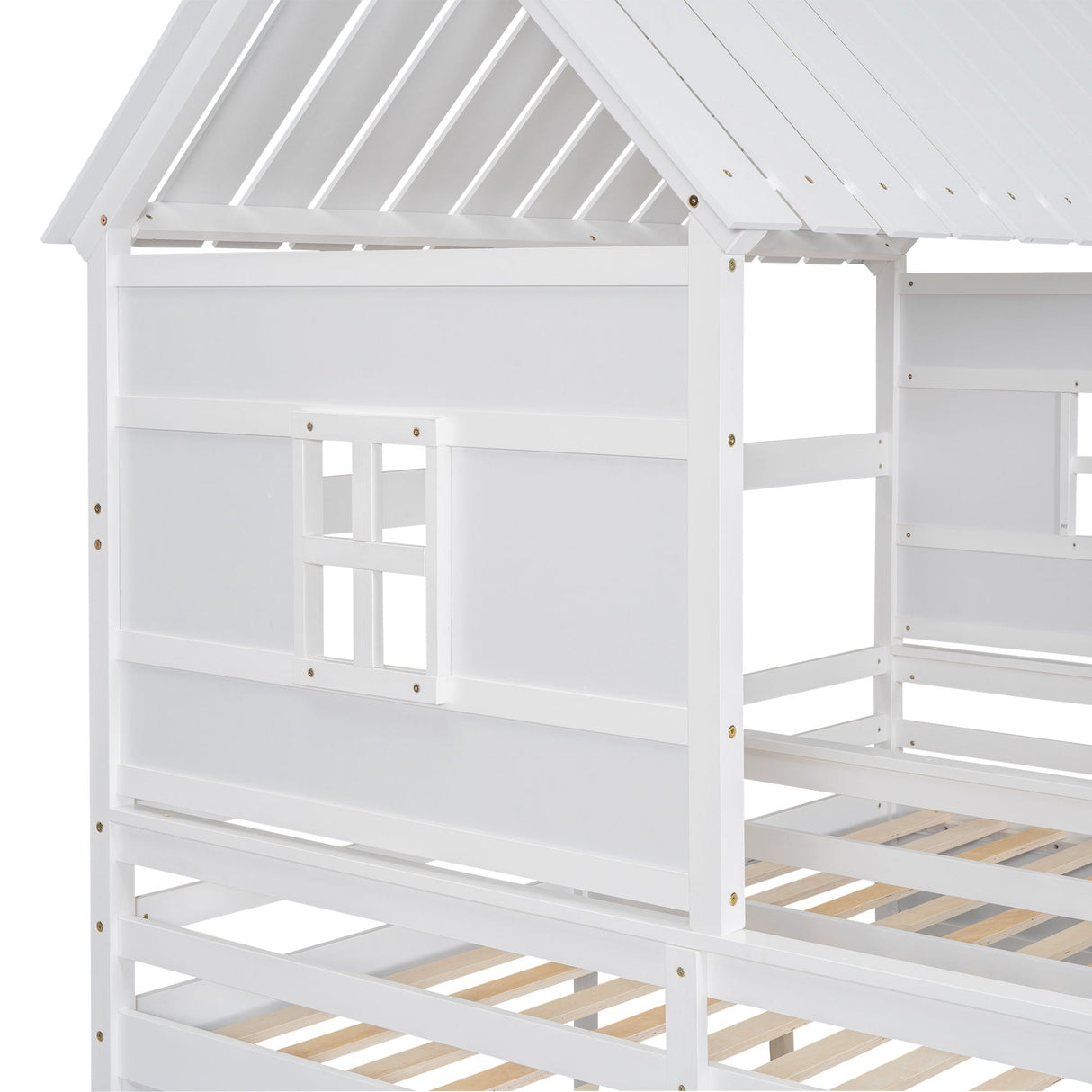 House Platform Beds With 2 Drawers, Side By Side Design