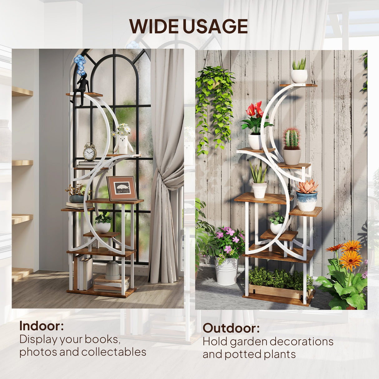 Outsunny 8 Tier Plant Stand Indoor