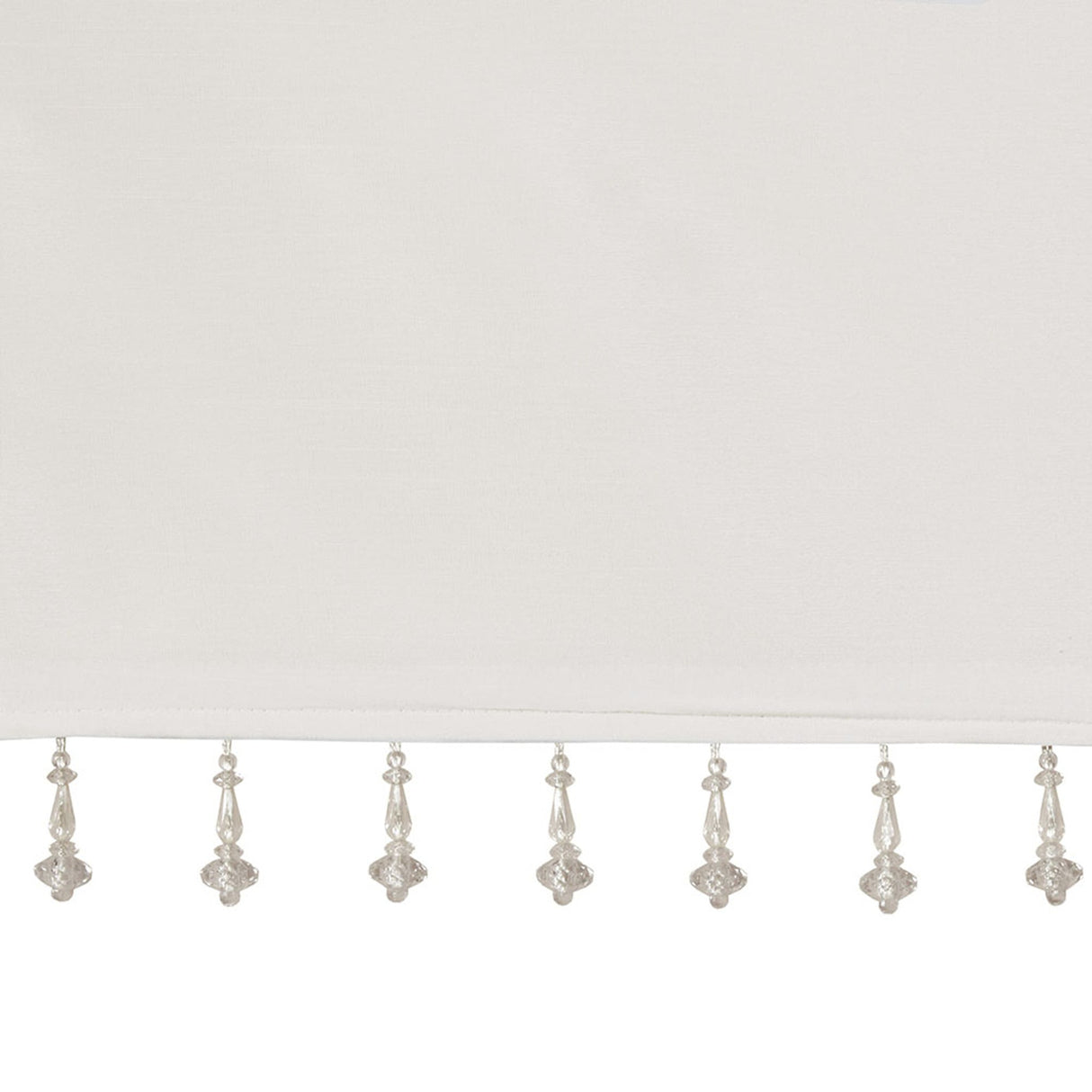 Lightweight Faux Silk Valance With Beads