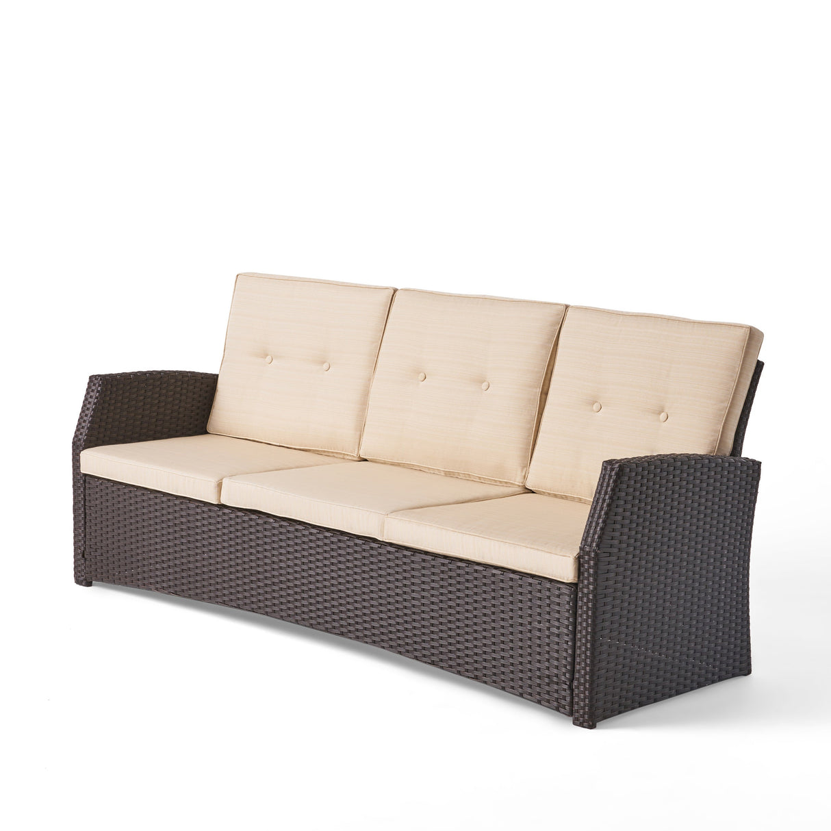 The All-Weather Steel-Framed Three-Seater Patio Sofa