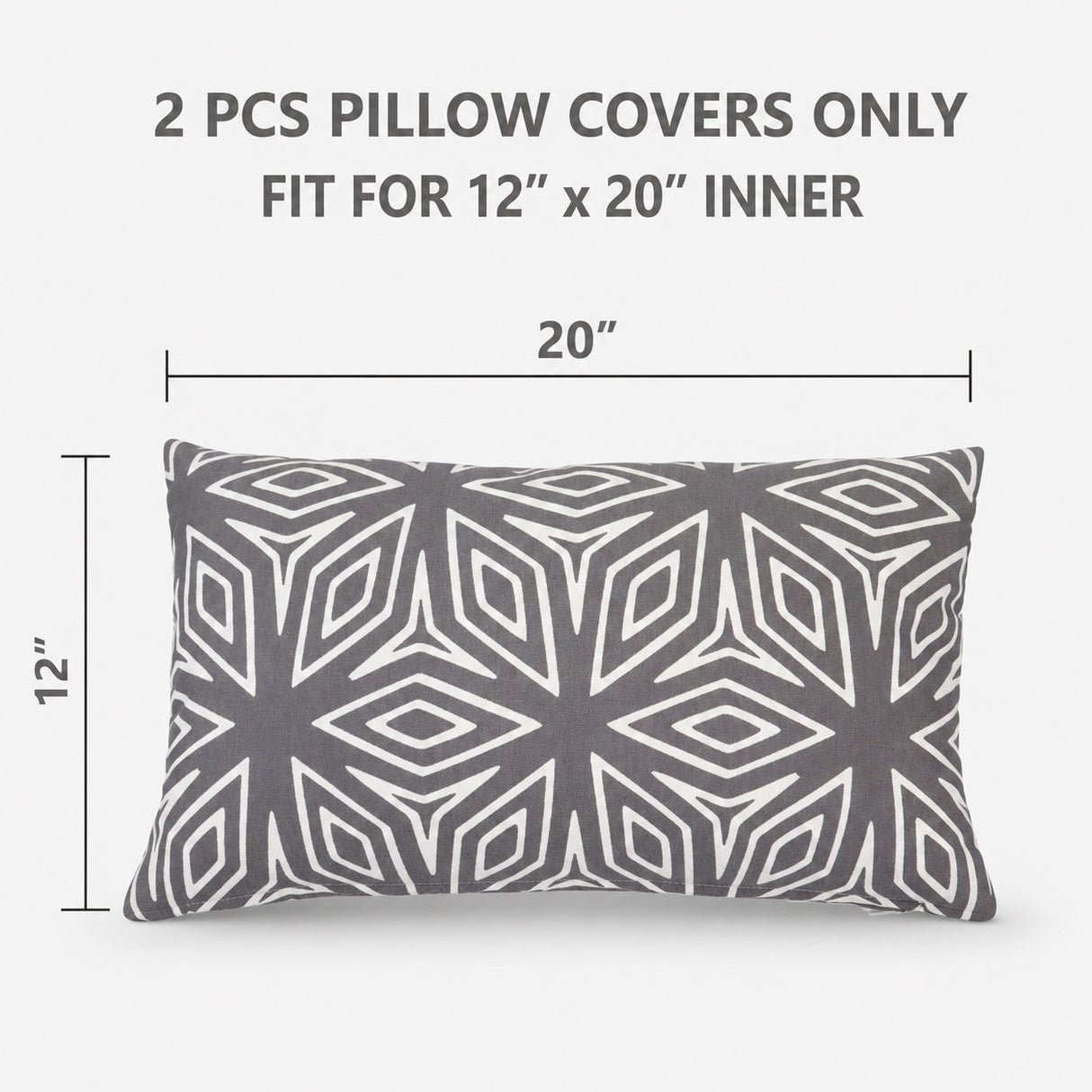 2 Pack Outdoor Lumbar Pillow Covers