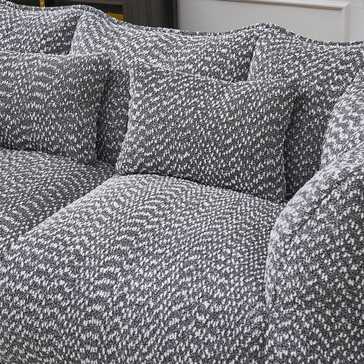 Comfortable Dual Beanbag Chair With High Resilience Foam Core For 2 People