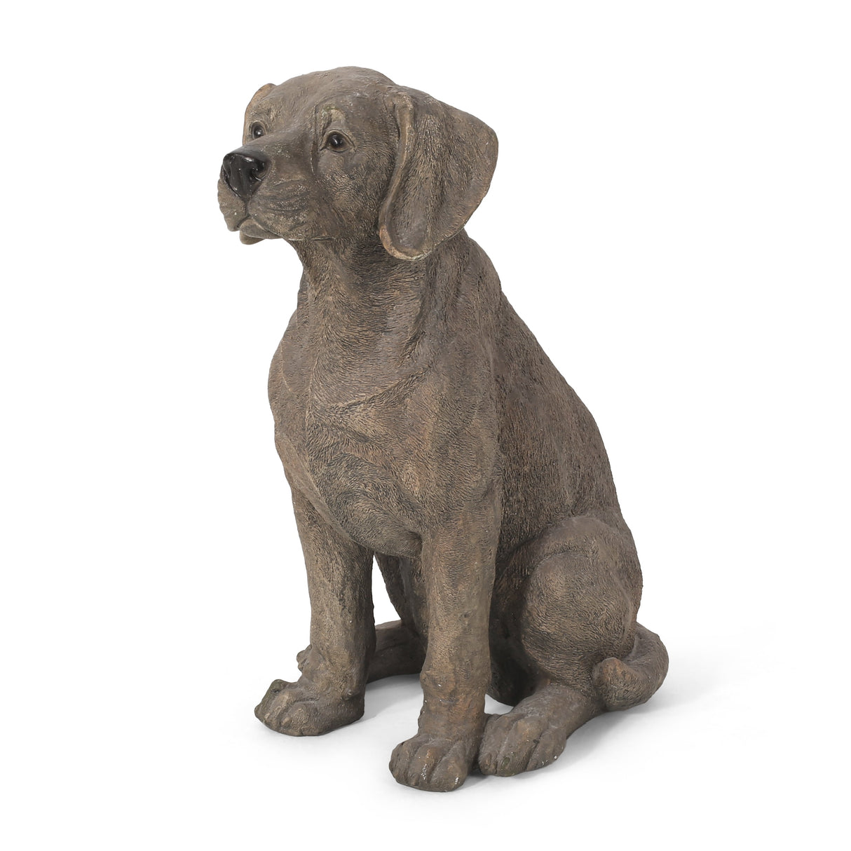 MGO Dog Decor Outdoor Dog Statue - Dark Brown