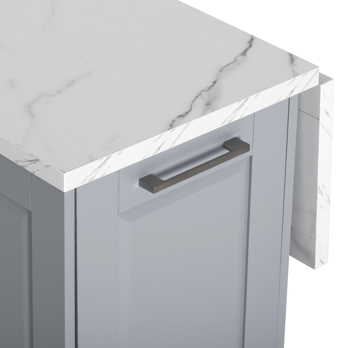 K&K Kitchen Island with Storage Tilt Trash Can Cabinet