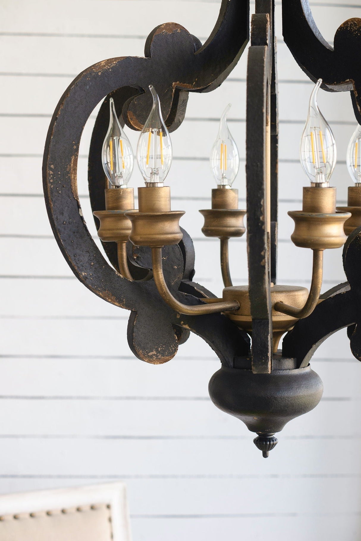 Farmhouse 6-Light Wood Chandelier Pendant Light Fixture