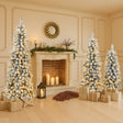 3-Pcs-Flocked-Artificial-Christmas-Tree-Set-with-Lights,-4ft-5ft-6ft-Christmas-Snow-Tree-Set,-Christmas-Decor-Christmas-Trees