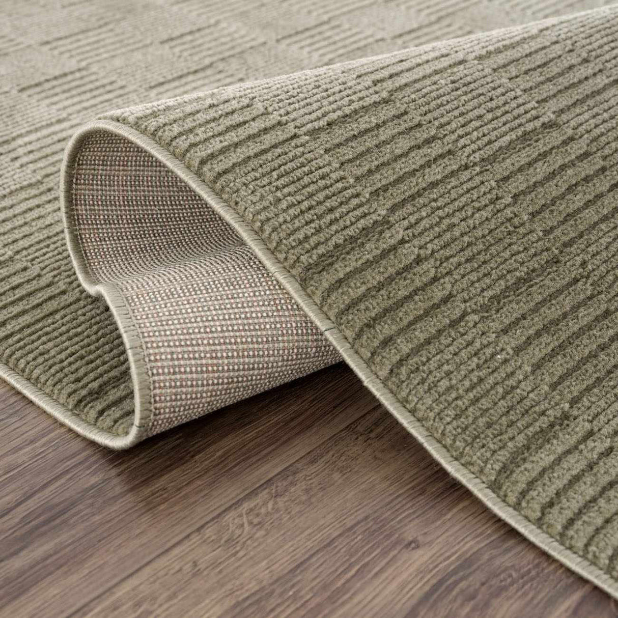 Kazuma Green Washable Area Rug
