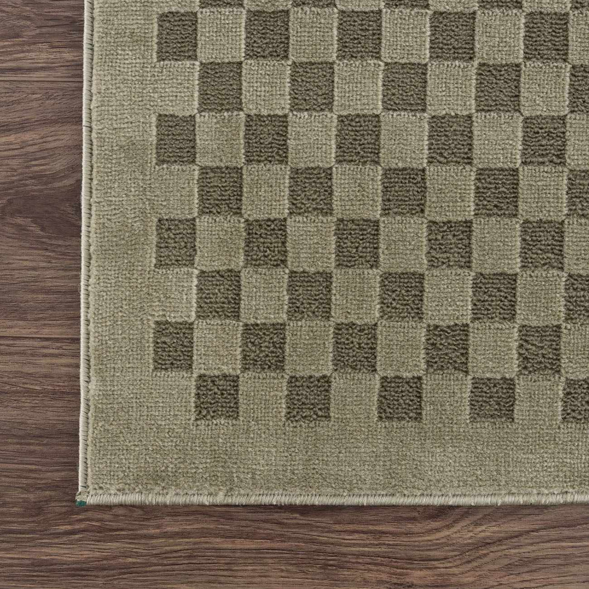 Gaiwan Olive Green Washable Area Rug
