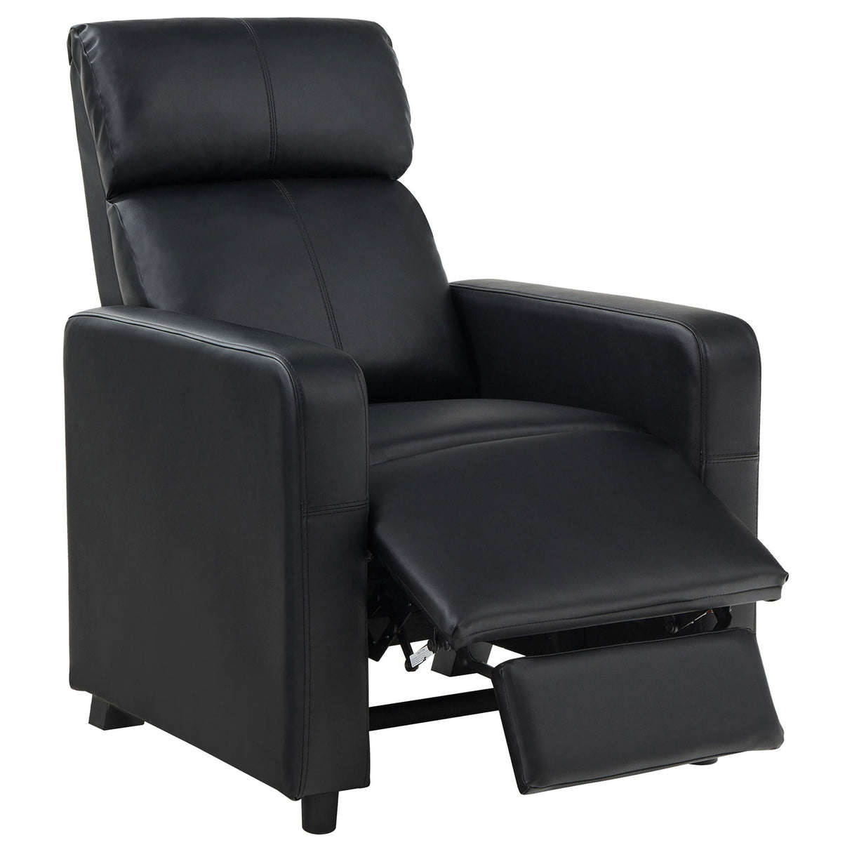 Warren - 4 Seater Home Theater With 3 Wedge Consoles - Black