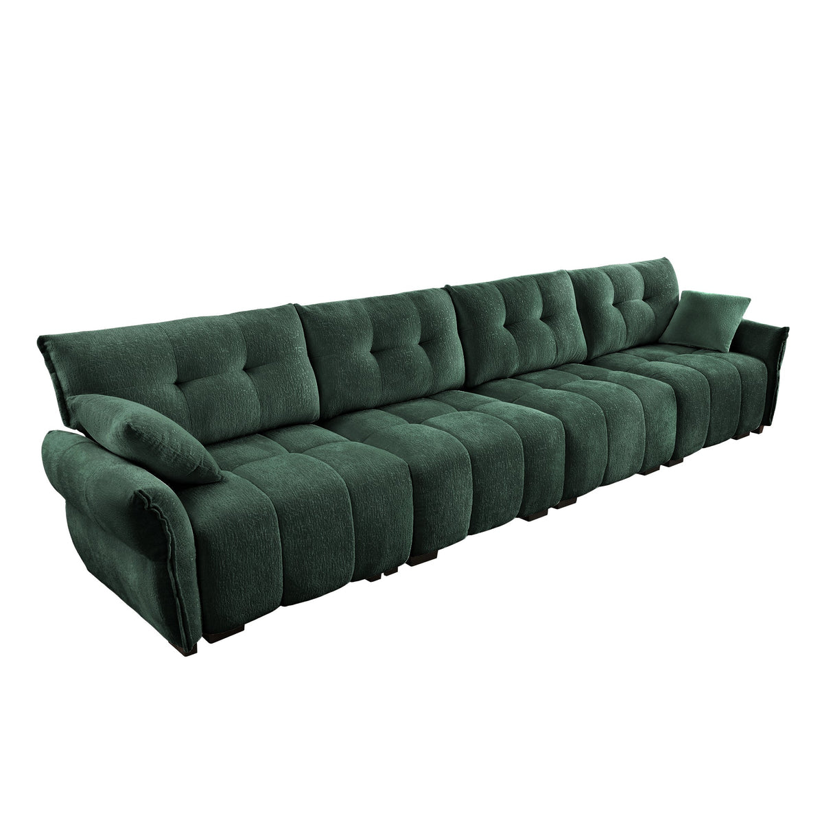 Modern 4-Seater Sofa, Solid Wood Frame In Premium Chenille