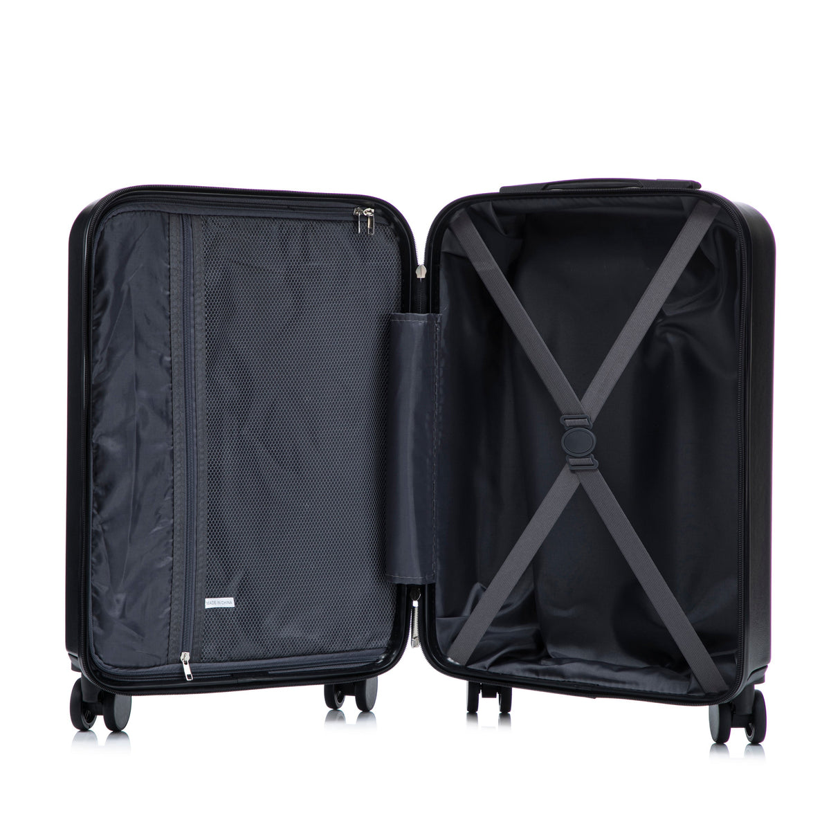 14'/20' 2-Piece ABS Spinner Wheel Luggage Set with Combination Lock and Cosmetic Case