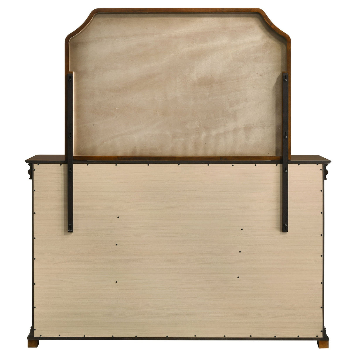 Garland 9-drawer Bedroom Dresser with Mirror Brown Cherry